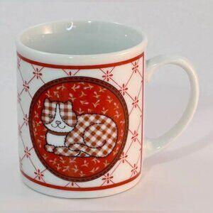 Calico Cat Country Quilt Pastel Mug - Made in Japan